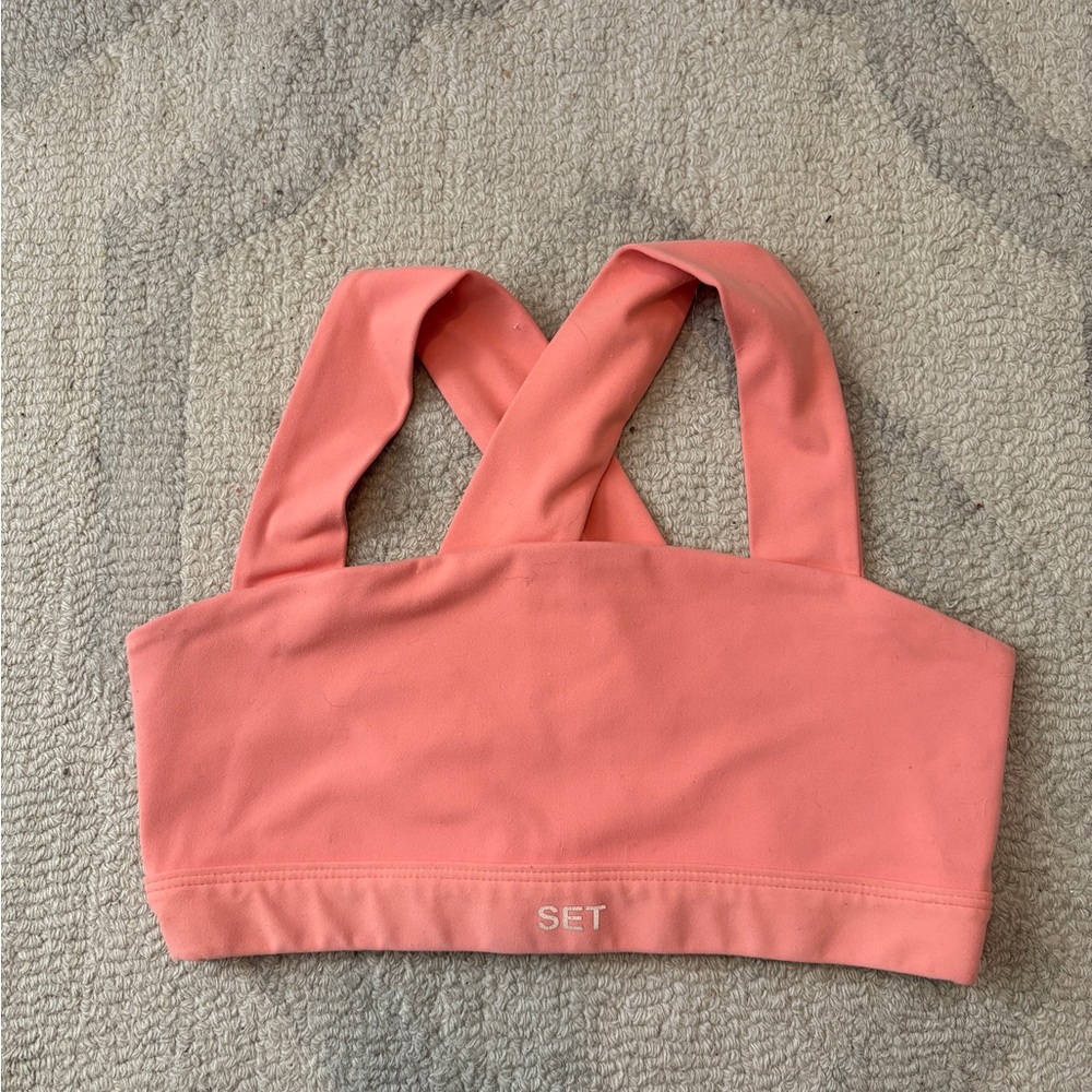SET Active Coral Sports Bra